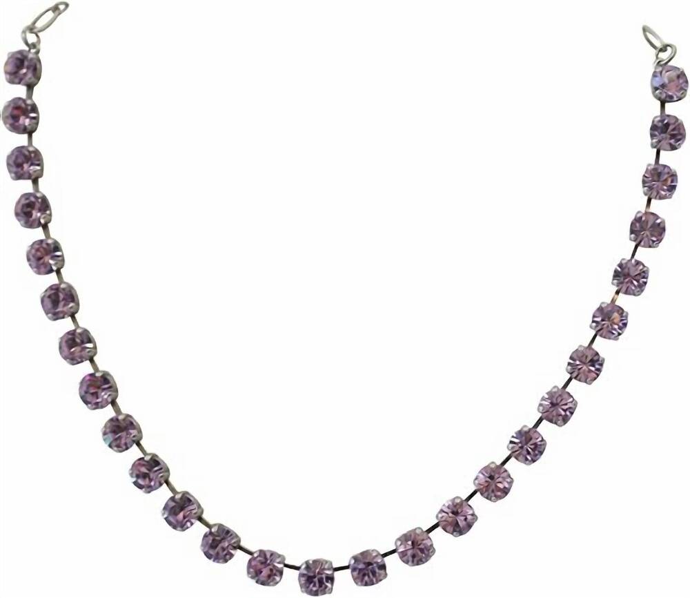 NEW MARIANA women's tennis style crystal necklace in light purple